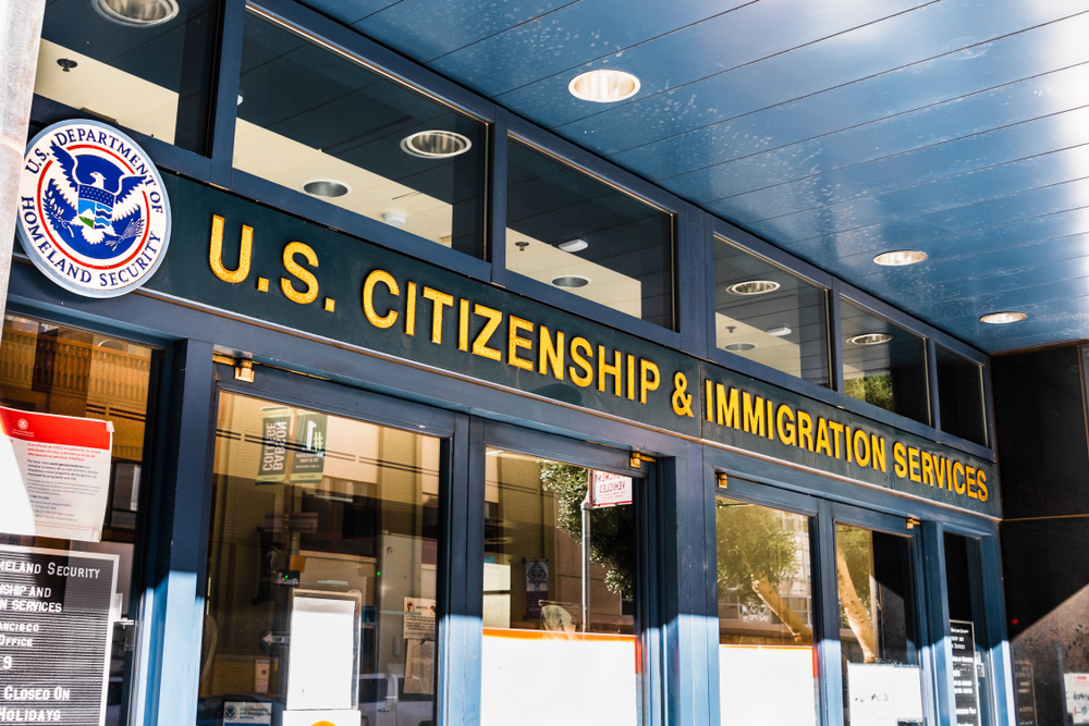 US Citizenship and Immigration Services building entrance